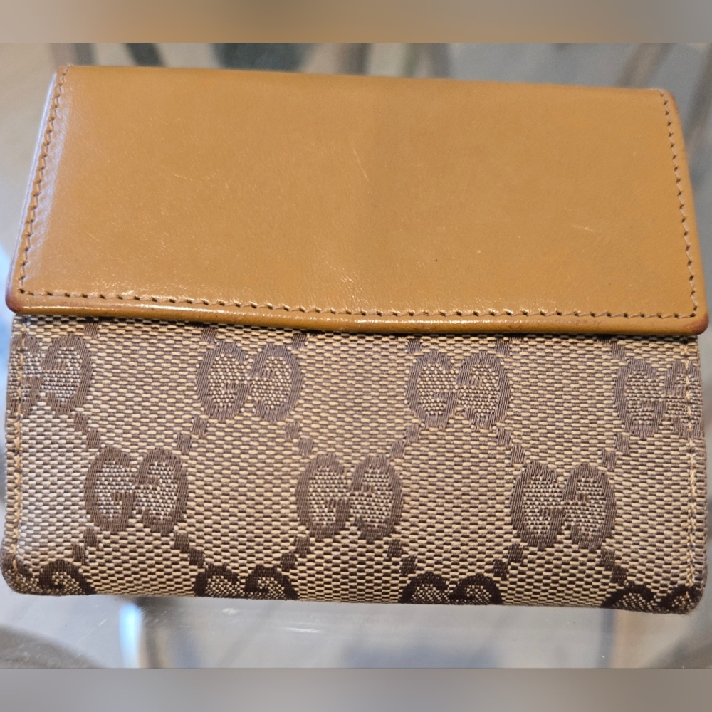 GucciVintage GG Canvas Jackie Compact Bifold Compact Wallet Pre-owned Excellent - Picture 3 of 17